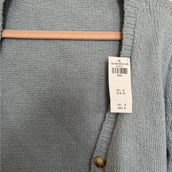 Abercrombie & Fitch Textural Y Cardigan Light Blue - Picture 2 of 5